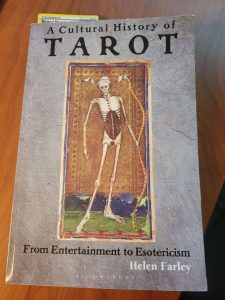Image of a book titled The Cultural History of Tarot by Helen Farley.